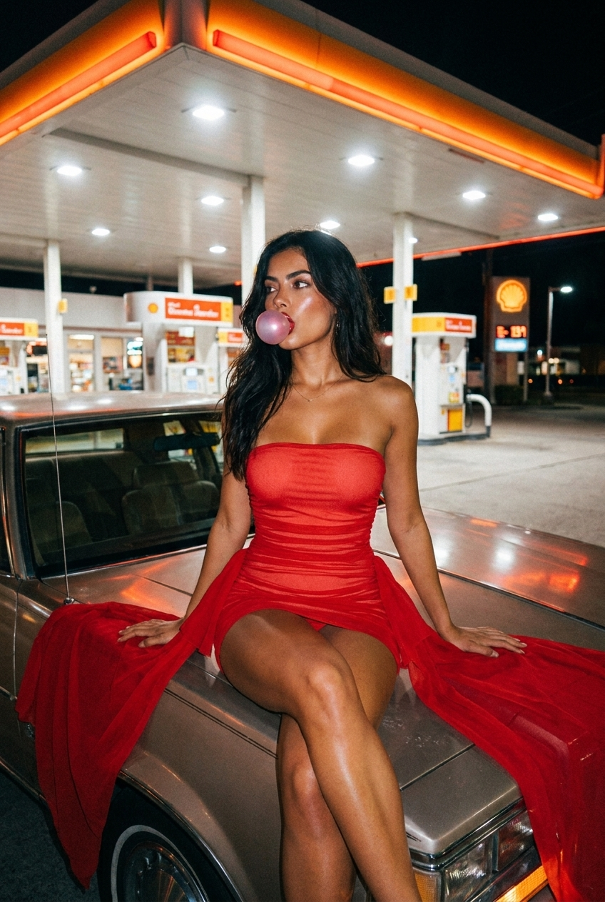 La Fiamma red dress back view — ROSSACASA